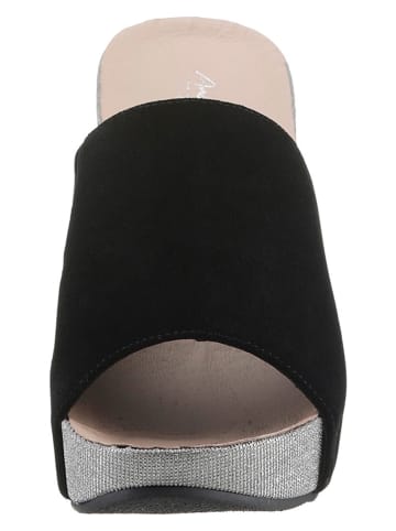 Heine Keilpantoletten in Schwarz