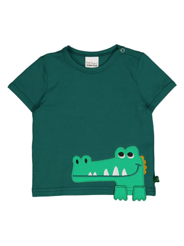 Fred´s World by GREEN COTTON Koszulka "Croco applique" w kolorze zielonym