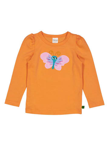 Fred´s World by GREEN COTTON Longsleeve "Hello butterfly" oranje