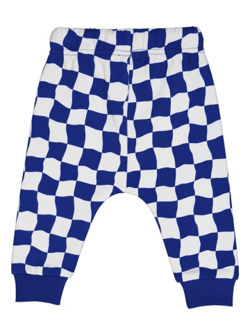 Fred´s World by GREEN COTTON Sweatbroek "Motor" blauw/wit