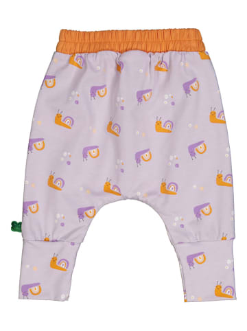 Fred´s World by GREEN COTTON Sweathose "Snail" in Lila/ Orange