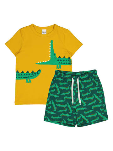 Fred´s World by GREEN COTTON 2-częściowy zestaw "Croco" w kolorze żółto-zielonym