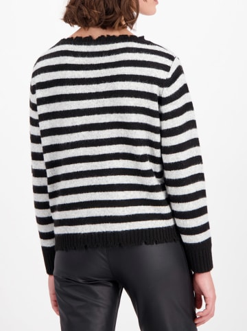 monari Pullover in Schwarz/ Weiß