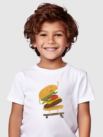 WOOOP Koszulka "Burger Wipeout" w kolorze białym