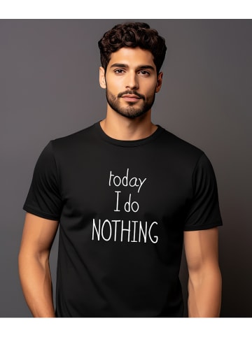 WOOOP Koszulka "Today I do nothing" w kolorze czarnym