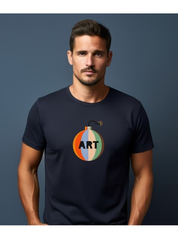 WOOOP Shirt "Art bomb" donkerblauw