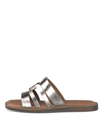 Tamaris Leren slippers goudkleurig