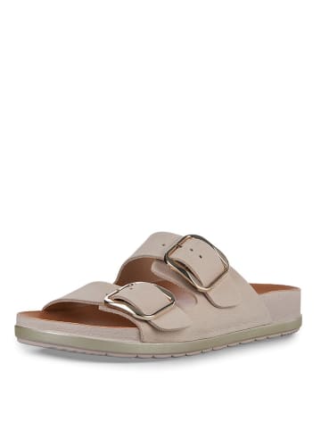 Tamaris Leren slippers beige