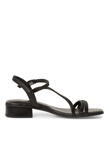 Tamaris Leder-Sandalen in Schwarz