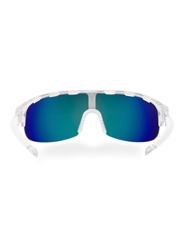 Siroko Okulary sportowe unisex "K3" w kolorze biało-niebieskim