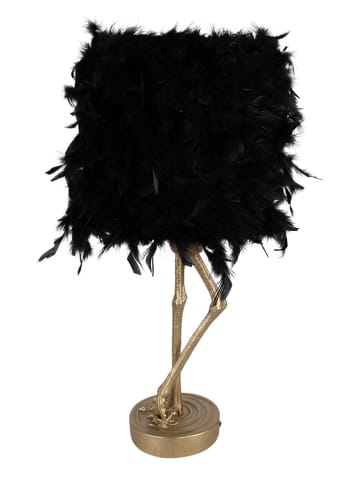 Clayre & Eef Lampa stołowa w kolorze złoto-czarnym - 30 x 69 x 30 cm