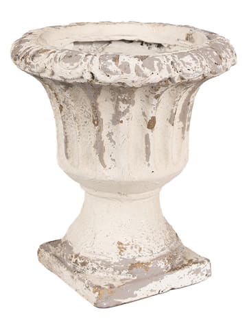 Clayre & Eef Doniczka w kolorze beżowym - wys. 20 x Ø 18 cm