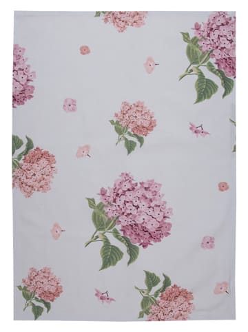 Clayre & Eef Geschirrtuch in Weiß/ Rosa - (L)70 x (B)50 cm