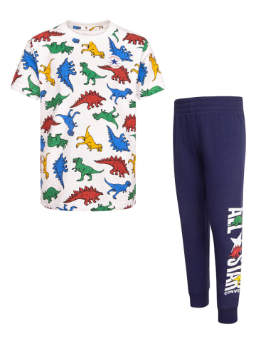 Converse 2-delige outfit wit/donkerblauw