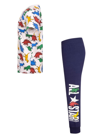 Converse 2-delige outfit wit/donkerblauw