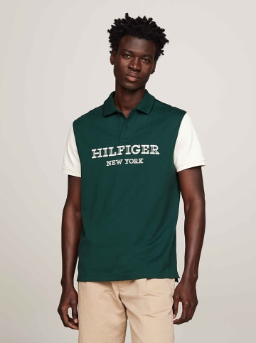 Tommy Hilfiger Poloshirt donkergroen/crème