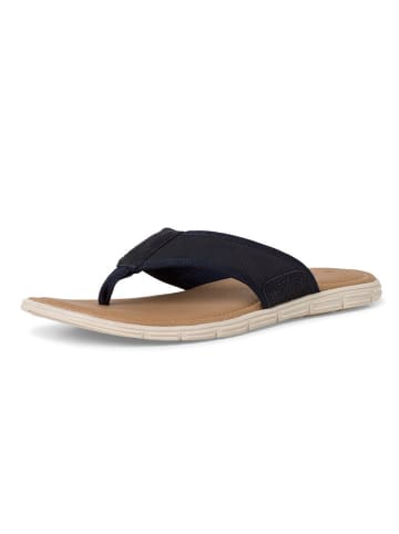 s.Oliver Leren teenslippers donkerblauw