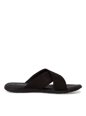 S. Oliver Leren slippers zwart