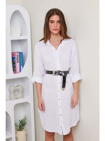 Rodier Lin Leinen-Kleid in Weiß