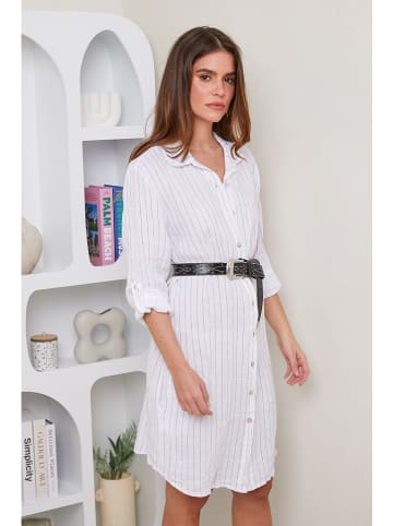 Rodier Lin Leinen-Kleid in Weiß