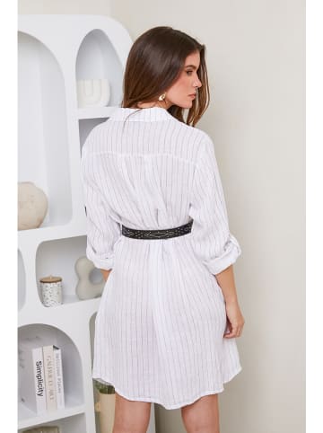 Rodier Lin Leinen-Kleid in Weiß