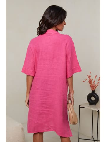 Le Monde du Lin Linnen jurk roze