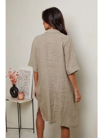 Le Monde du Lin Leinen-Kleid in Beige