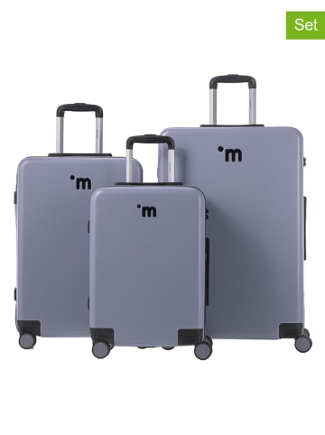Murano 3tlg. Hardcase-Trolleyset in Grau