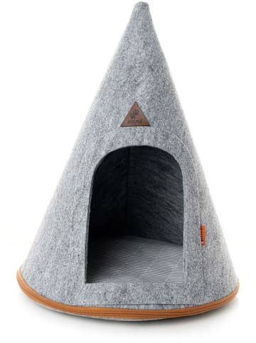 Evila Katzenbett "Cathomel" in Hellgrau - (B)50 x (H)60 x (T)50 cm
