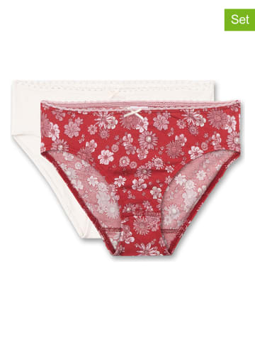 Sanetta 2-delige set: slips rood/wit