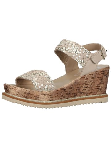 Ara Shoes Leren sleehaksandalen beige/zilverkleurig