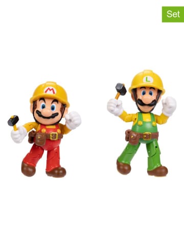 Nintendo Super Mario 2er-Set: Spielfiguren "Super Mario - Mario Maker & Luigi Maker" - ab 3 Jahren