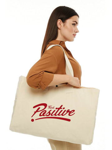 BAGmori Schultertasche in Creme - (B)50 x (H)36 x (T)12 cm