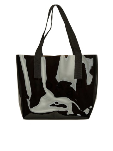 BAGmori Strandtasche in Schwarz - (B)43 x (H) 34 x (T)12 cm