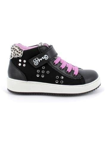 Primigi Leder-Sneakers in Schwarz/ Rosa