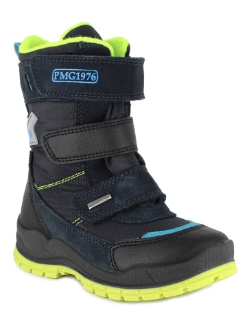 Primigi Leren winterlaarzen zwart/donkerblauw