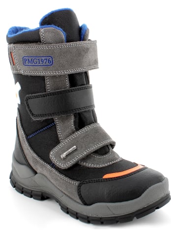 Primigi Leder-Winterstiefel in Schwarz/ Grau