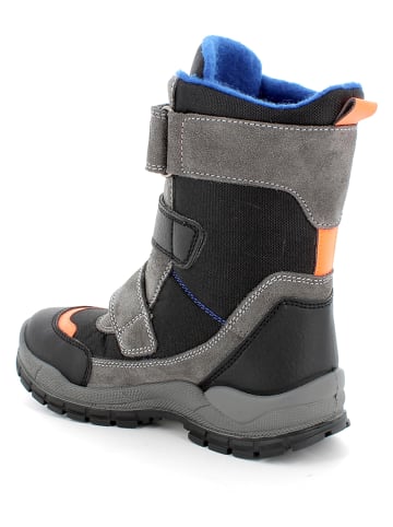 Primigi Leder-Winterstiefel in Schwarz/ Grau