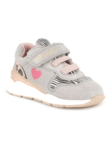 Primigi Leder-Sneakers in Grau/ Rosa