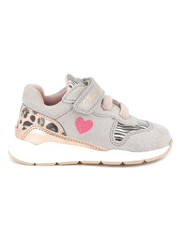 Primigi Leder-Sneakers in Grau/ Rosa