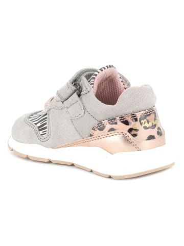 Primigi Leder-Sneakers in Grau/ Rosa