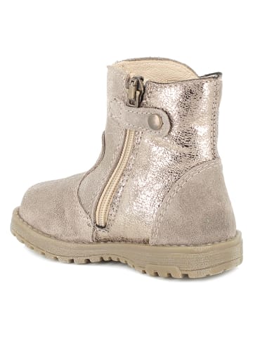 Primigi Leder-Stiefel in Beige/ Gold