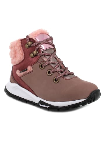 Primigi Leder-Winterboots in Rosa/ Braun