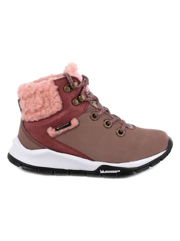 Primigi Leder-Winterboots in Rosa/ Braun