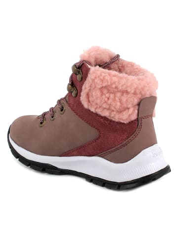 Primigi Leder-Winterboots in Rosa/ Braun
