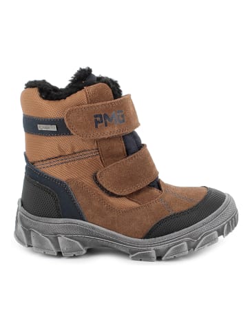 Primigi Leder-Winterboots in Hellbraun