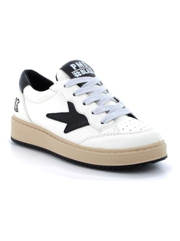 Primigi Leder-Sneakers in Weiß/ Schwarz