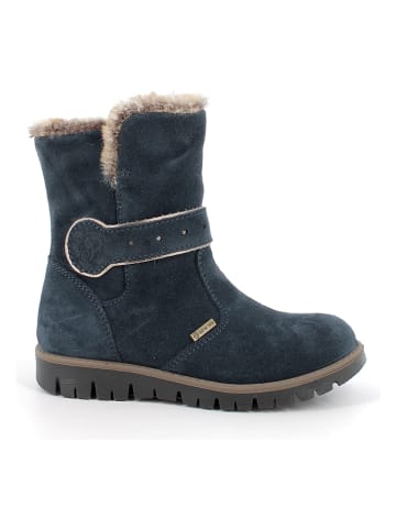 Primigi Skórzane kozaki zimowe w kolorze granatowym