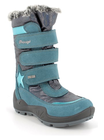 Primigi Leren winterlaarzen turquoise/grijs