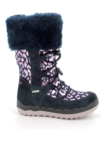 Primigi Leren winterlaarzen donkerblauw/lichtroze